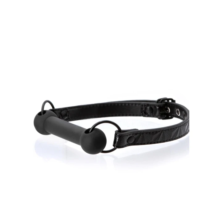 Gag silikonowy Sinful, regulowany pasek z vinylu, długość 64,6 cm