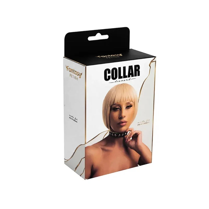 Obroża regulowana z ekoskóry PU, metalowe zapięcie, uniwersalny dodatek do bondage