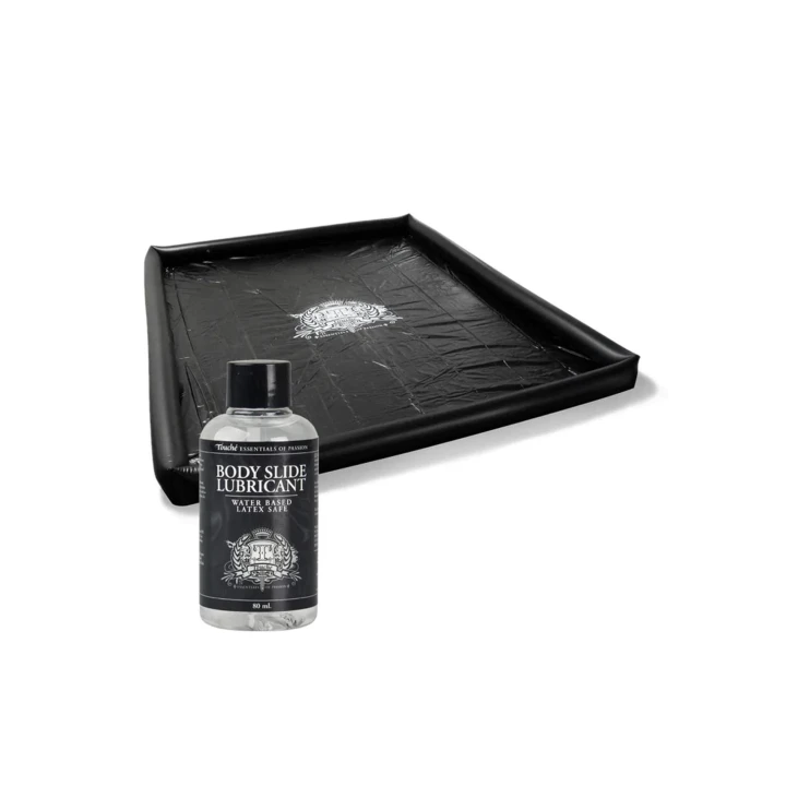 Masażer Body Slide z lubrykantem 80 ml, odosobnione boki, łatwe czyszczenie.