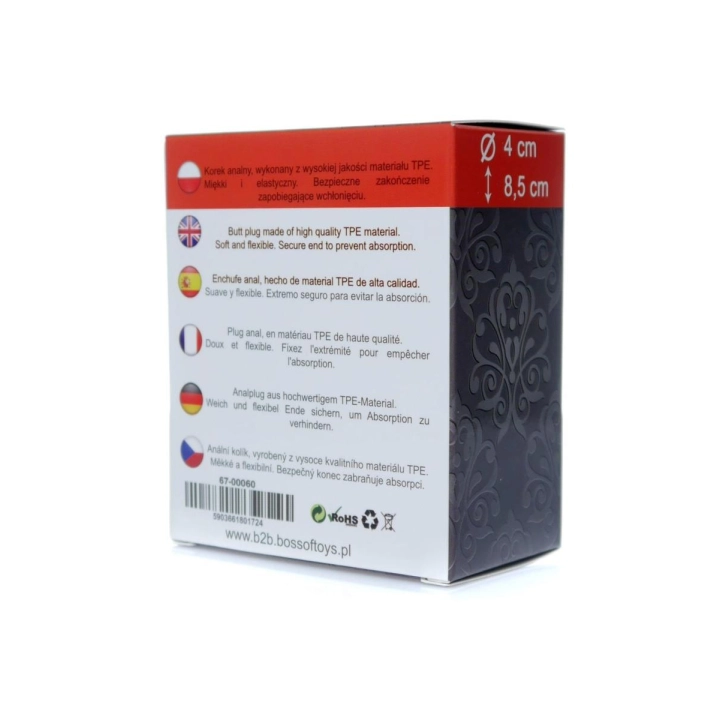 Korek analny Bubble Medium – TPE, wodoodporny, średnica 4 cm