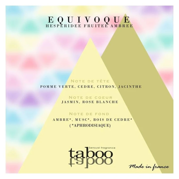 Perfumy unisex TABOO EQUIVOQUE, 50 ml - długotrwały, delikatny zapach przyciągający uwagę