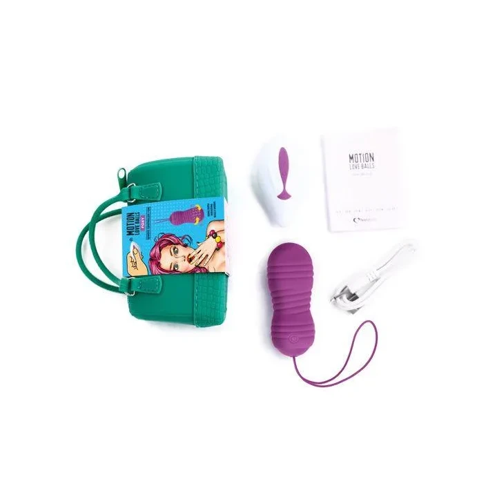 Kulki miłosne - FeelzToys Motion Love, wodoodporne, z pilotem, 7 wzorów wibracji