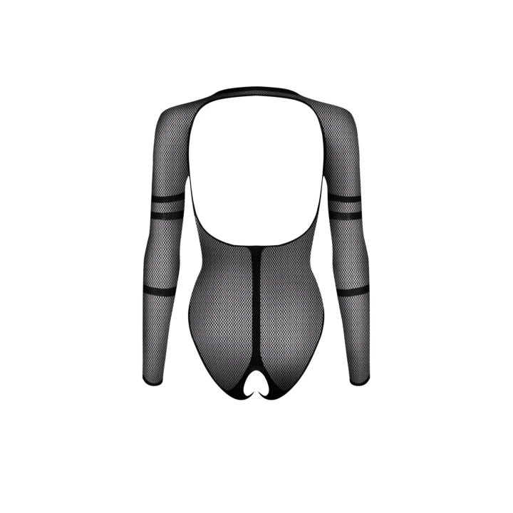 Body damskie OBSESSIVE B137 XL/XXL, czarne, wężowy motyw, odkryte plecy