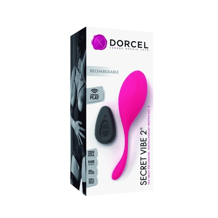 Wibrator punktowy Dorcel Secret Vibe 2, 8 trybów wibracji, wodoodporny, silikon medyczny