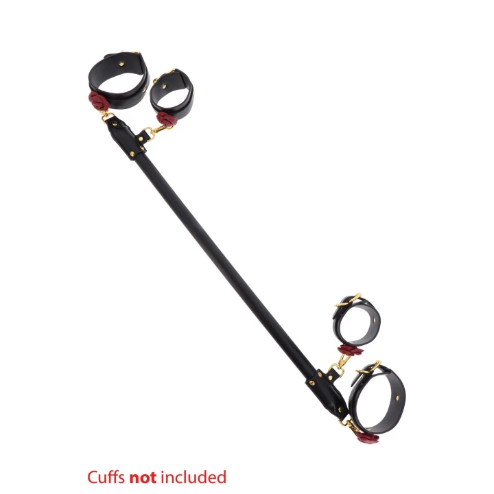 Rozpornik do bondage TABOOM Wild Roses, PU skóra, długość 73 cm, metalowe detale
