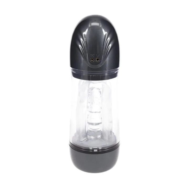 Masturbator - SonicPull - Wibracje i Ssanie, Gun Metal, 25cm długości