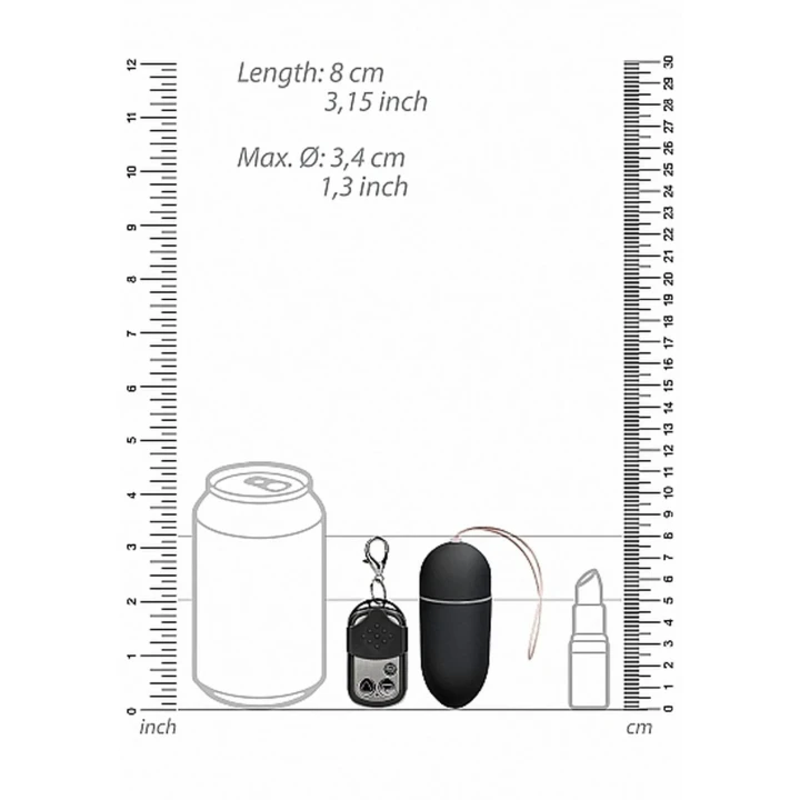 Wibrujące jajko zdalne 10 prędkości - miękkie, wodoodporne, średnica 34 mm