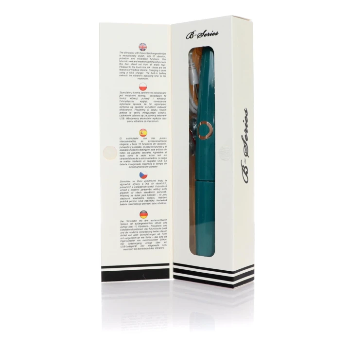 Stymulator intymny, seria Elegance – 3 końcówki, 10 funkcji, USB