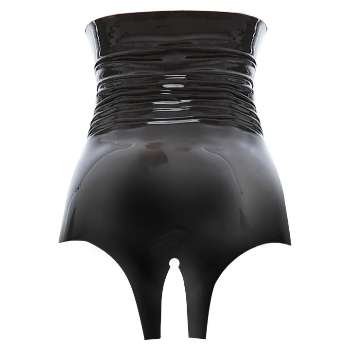 Lateksowe slipy biodrowe – kolekcja Ekskluzywna, wysoki stan, rozcięcie w kroku