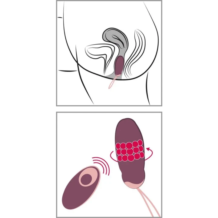 Piłka wibracyjna RC Javida z silikonu, 8 trybów prędkości, wodoodporna