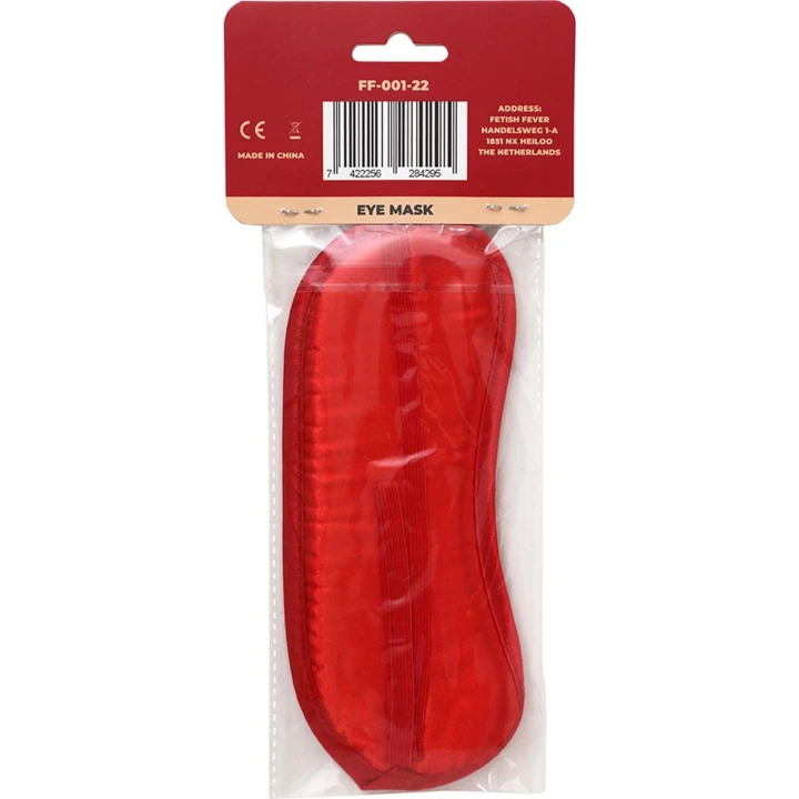 Maska na oczy - Be Noughty - Czerwona, miła w dotyku, z zabawnym napisem