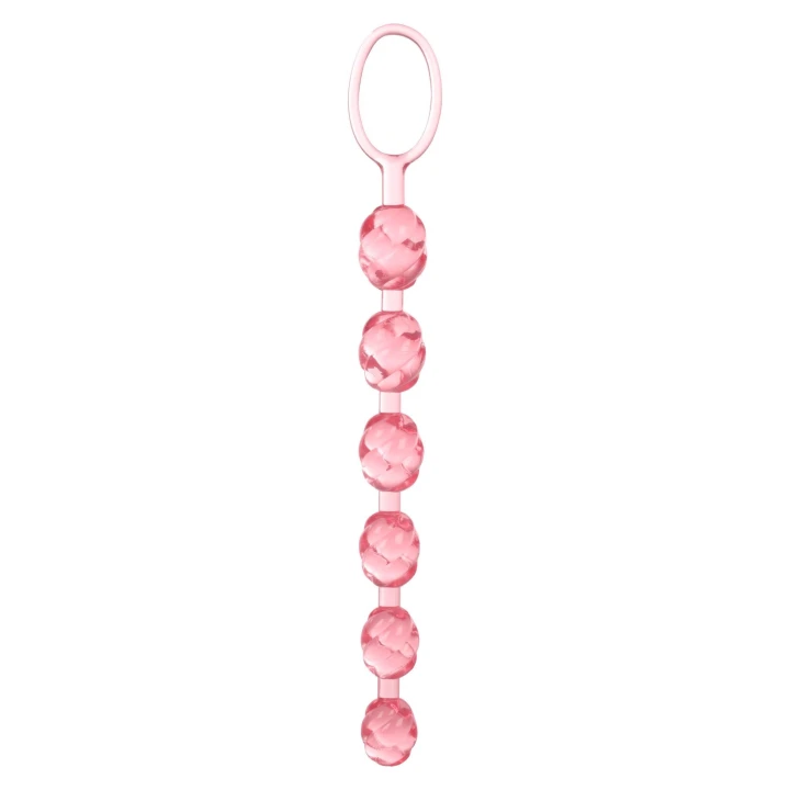 Pręt analny Swirl Pleasure Beads - PVC, średnica 2.5 cm, długość 22.5 cm