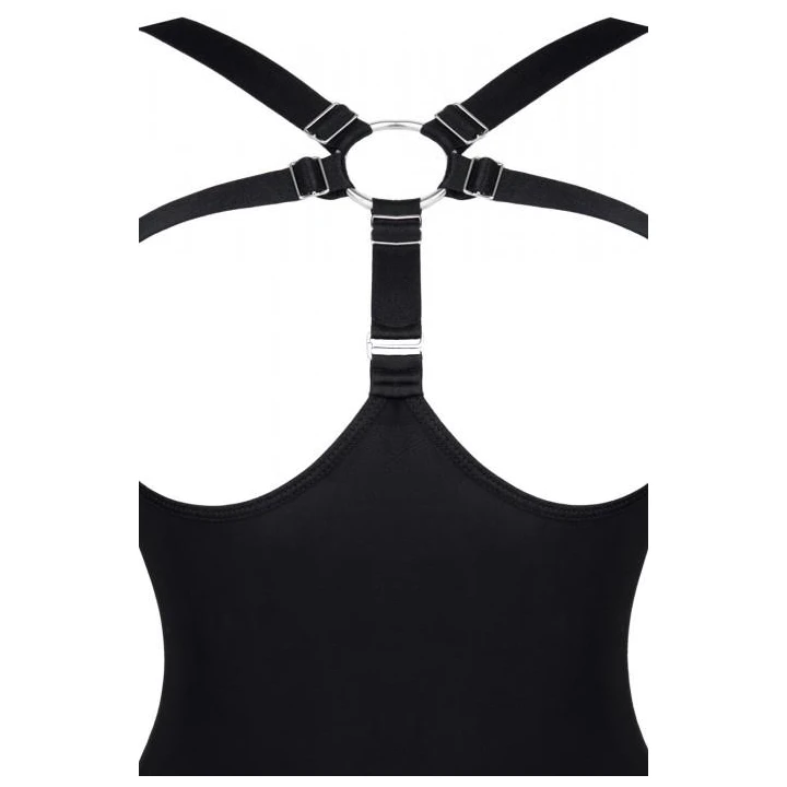 Body DEMONIQ Kolekcja Lady X Estrella, czarny z metalowymi detalami, elastyczny materiał