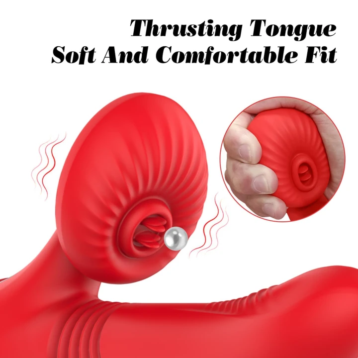 Wibrator silikonowy z 7 trybami - ogrzewanie, lizanie, cicha praca, IPX7, 6,2 cm