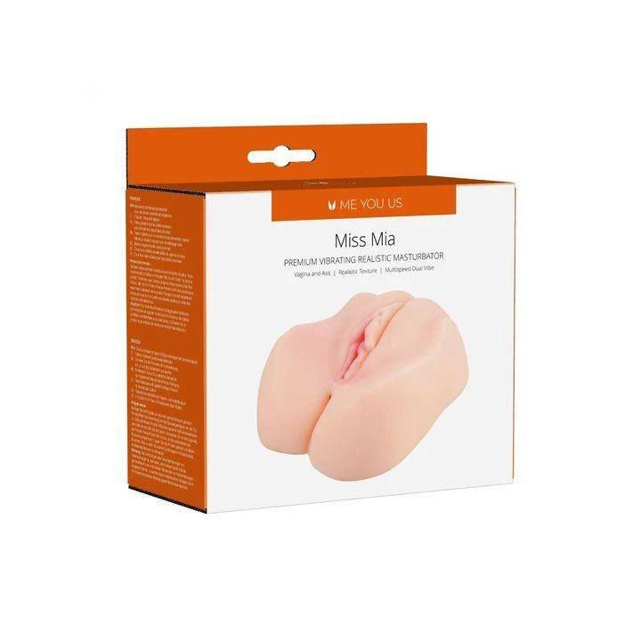 Masturbator wibrujący Miss Mia - cyber skóra, regulacja obrotów, realistyczny design