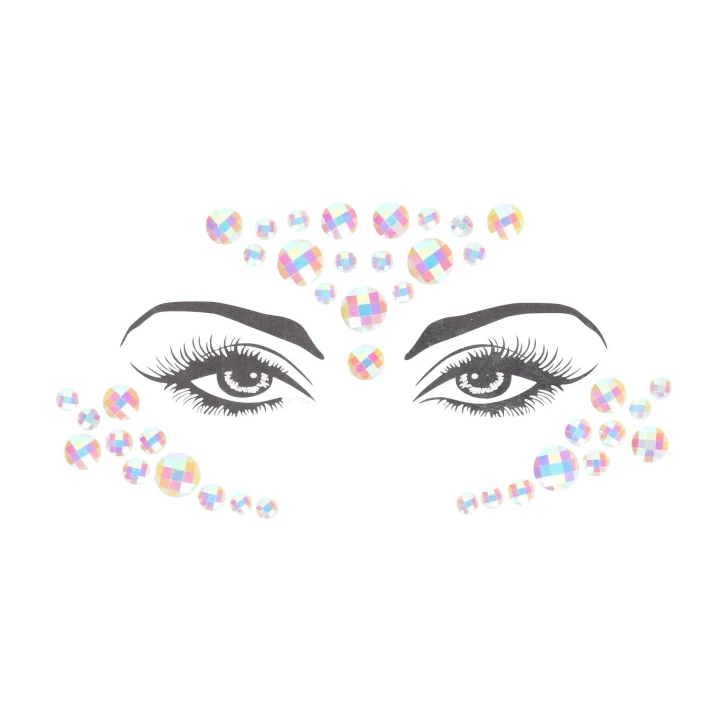 Naklejki Biżuteryjne na Twarz - Bling Sticker, Świecące w Ciemności, 90% Żywica