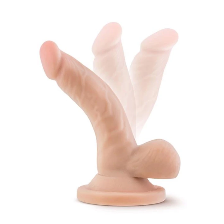Dildo Dr. Skin 4 cale, materiał TPE, przyssawka, realistyczna faktura żył