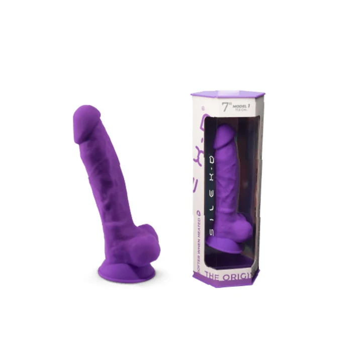 Dildo Silex Model 1, Realistyczne, 17,5 cm, Miękki silikon, Przyssawka