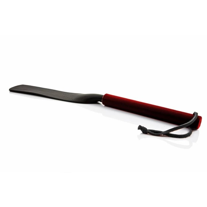 włoska packa WHIPS, skórzana, miękka, czerwona, długość 44 cm