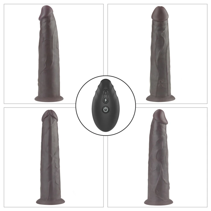 Dildo Lovetoy Dual Layer - 9 cali, zdalnie sterowany, 10 trybów wibracji i rotacji