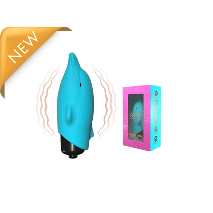 Stymulator łechtaczki, Dolphin - silikon medyczny, wibrujący, 7,5 cm