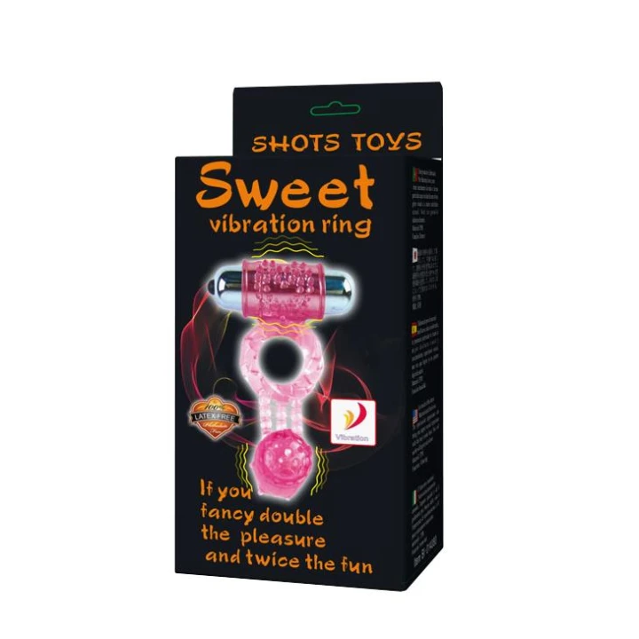 Pierścień wibracyjny BAILE - 10 funkcji, intensywna stymulacja, różowy kolor