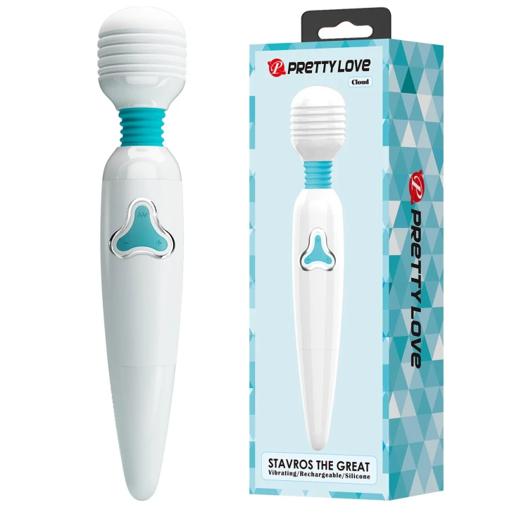 Masażer wibracyjny, Cloud, 7 funkcji, Silikon ABS, długość 25 cm, średnica 4,5 cm