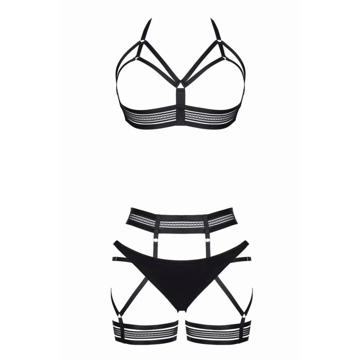 Komplet bielizny DEMONIQ Kolekcja Lady X Marita XL, elastyczny materiał, ozdobne detale, elegancki styl