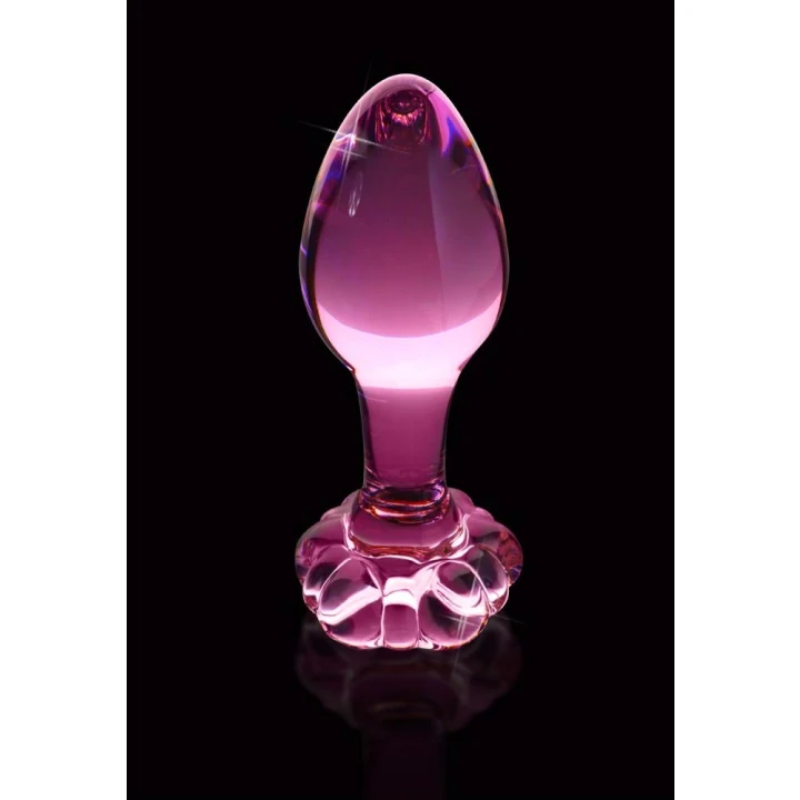 Korek analny ze szkła ICICLES No. 48 – szkło dmuchane, stożkowe, długość 8,9 cm