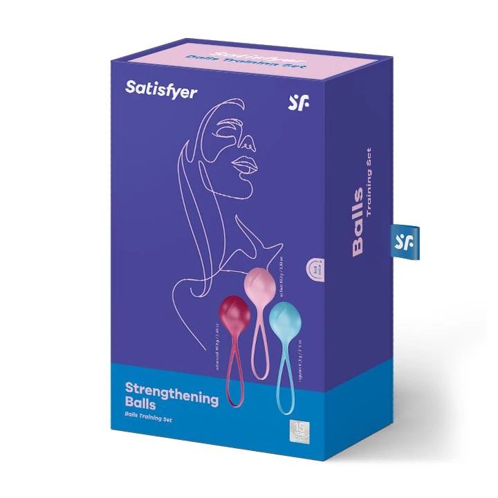 Kulki Kegel Satisfyer CO3 - Zestaw 3 szt. (60g, 82g, 104g) do ćwiczeń mięśni miednicy