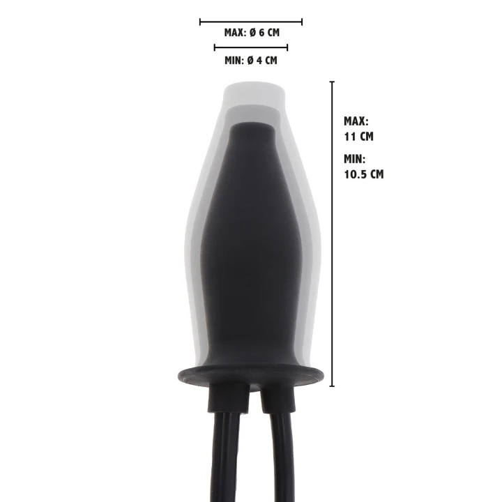 Plug analny nadmuchiwany Hidden Desire Extreme z funkcją nawilżania i silikonu 100%