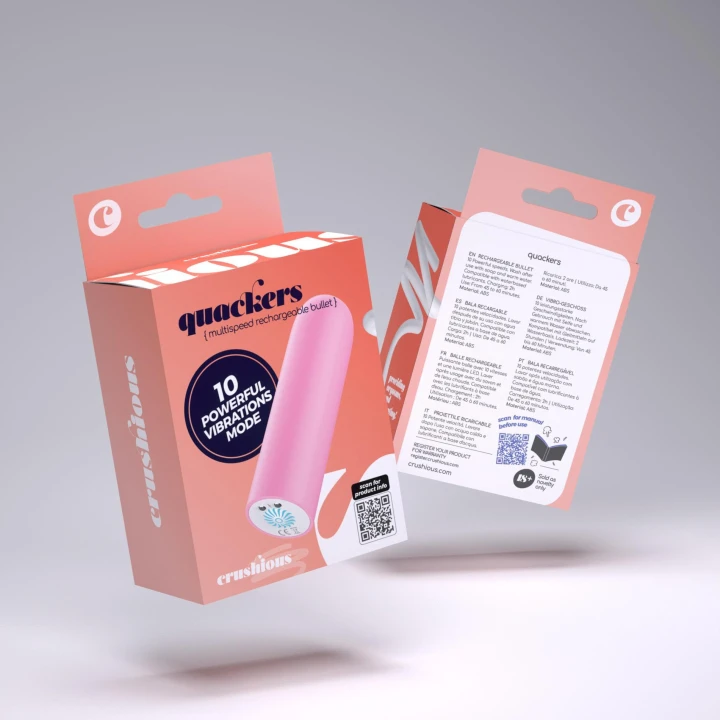 Miniwibrator USB Quackers – Wodoodporny, 10 prędkości, 8,6 cm długości