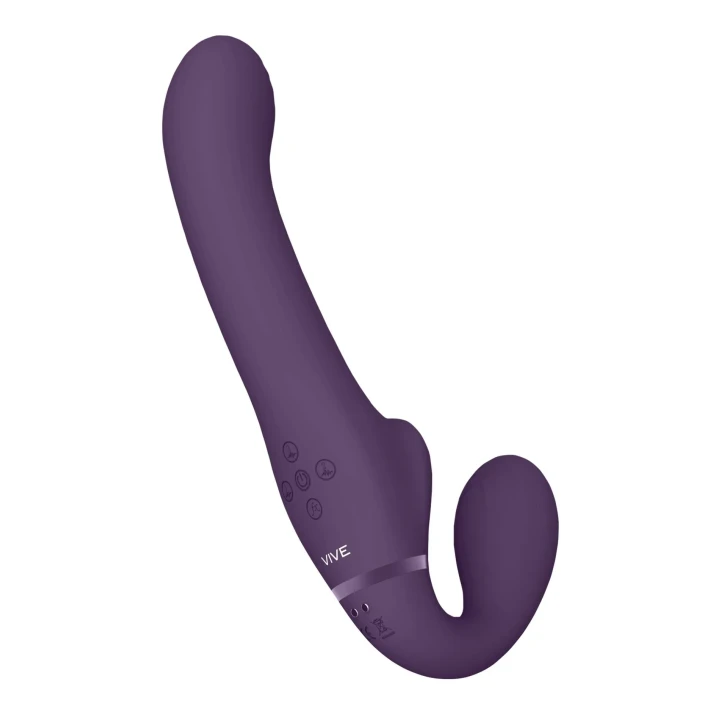 Strapon G-spot VIVE z 3 silnikami, 10 trybami, wodoodporny, silikonowy