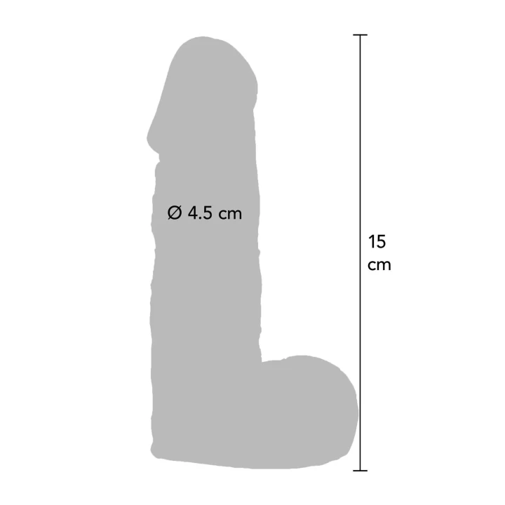 Dildo Prince Charming, 15 cm długości, 4.5 cm średnicy, bez ftalanów