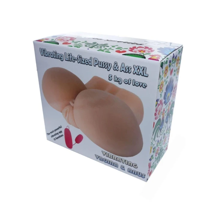 Masturbator wibrujący XXL z cyber skóry, realistyczny, regulacja obrotów