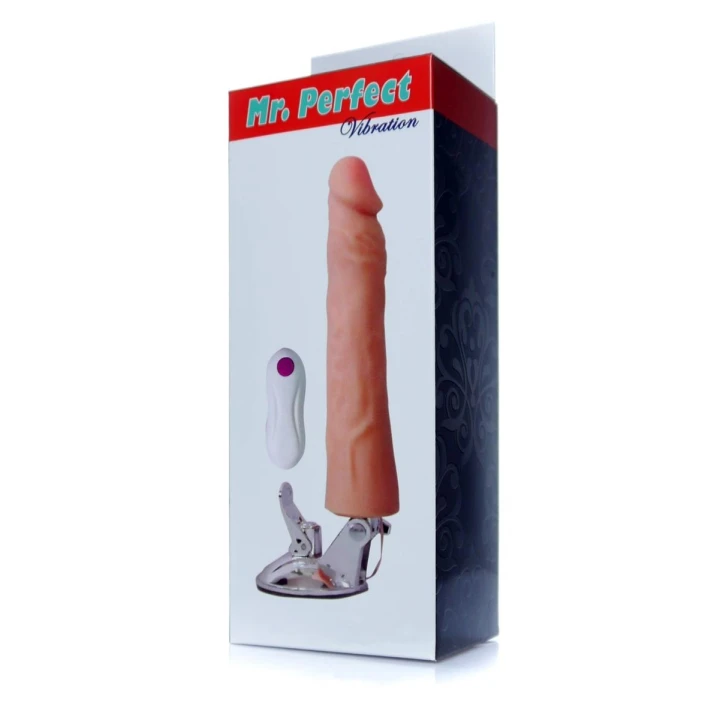 Wibrator - Mr. Perfect Vibration, 12 funkcji, realistyczny, mocna przyssawka, 26 cm