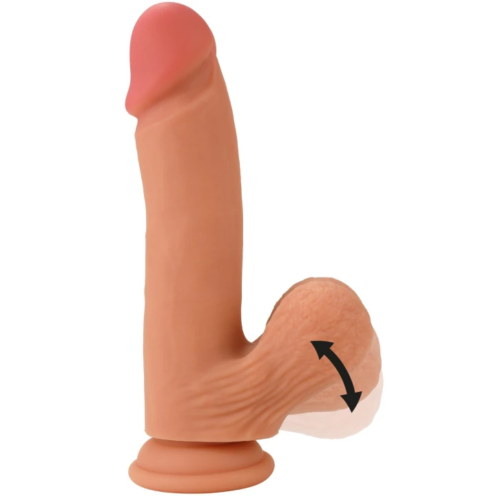 Dildo - INFERNO HIDDEN DESIRE, 19 cm, płynny silikon, z realistycznym wykończeniem