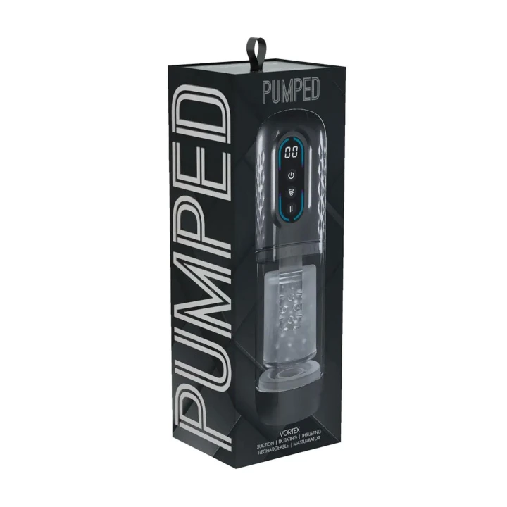 Masturbator rotacyjny Vortex - mocny tłok, funkcja podciśnienia i silikonowa tuleja