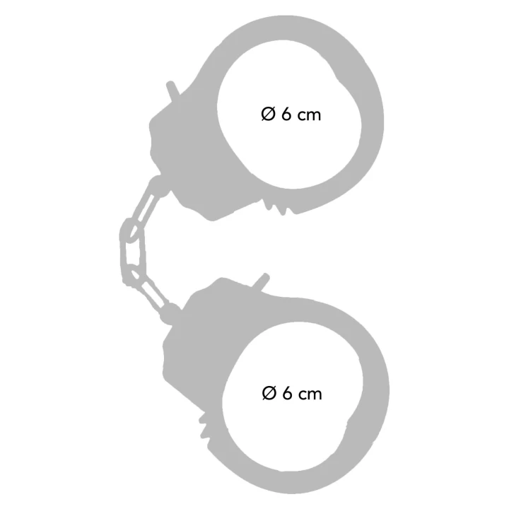 Kajdanki metalowe złote, niklowe, wymiar 6 cm