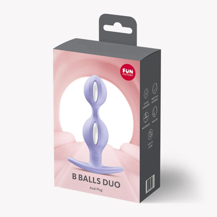 Korek analny B Balls Duo – podwójna kulka, silikonowy, 13 cm