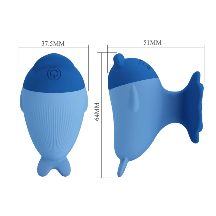 Mini wibrator PRETTY LOVE Dolphin - wodoodporny, silikoniczny, cichy