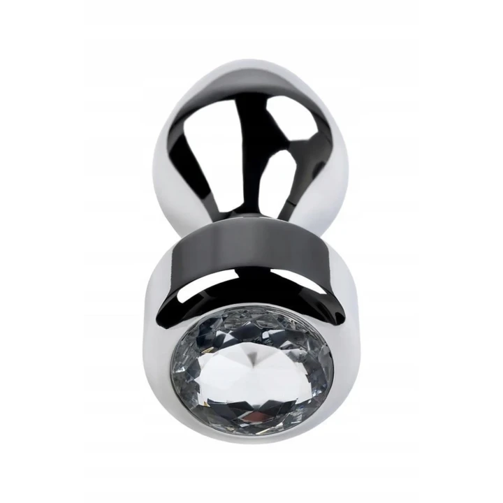 Korek analny Metal by TOYFA, 9,5 cm, metalowy z kryształkiem, O 3,5 cm, 130 g