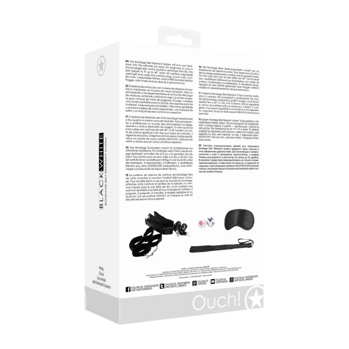 System do Wiązania i Restraint z Regulowanym Pasem, Kajdankami i Akcesoriami