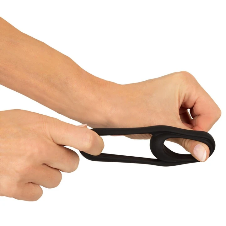 Pierścień na penisa i jądra Erecto, 2,1 cm, silikon, elegancki morski design