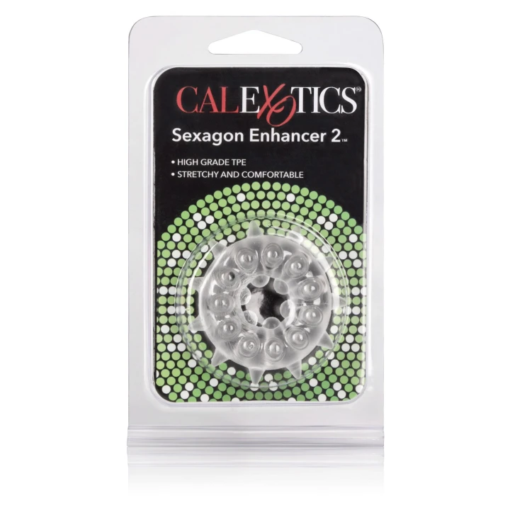 Pierścionek erekcyjny Sexagon Enhancer 2, elastyczny, wodoodporny, 4 cm