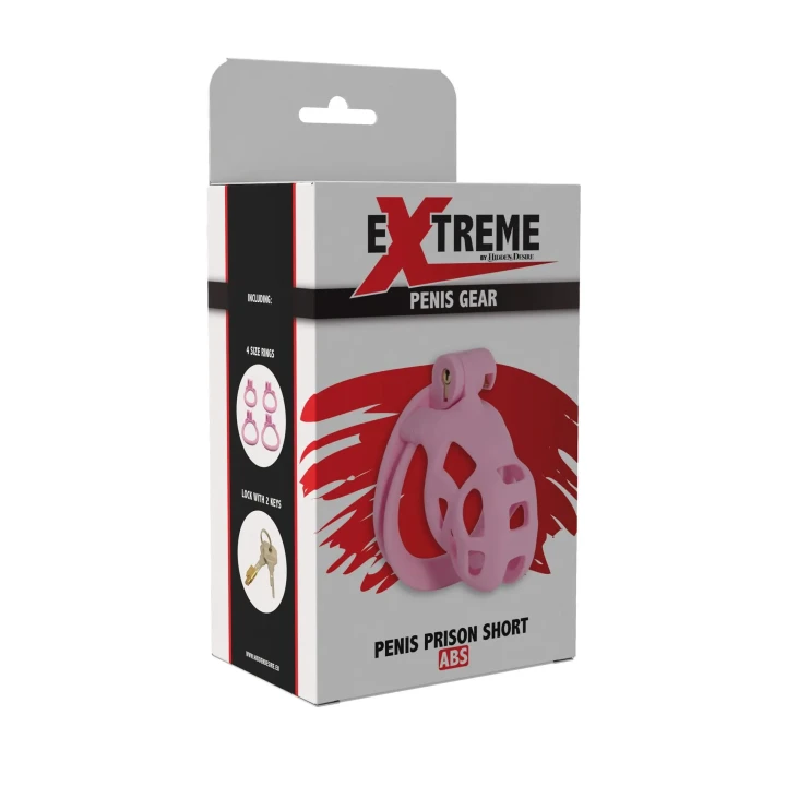 Klatka na penisa EXTREME by HIDDEN DESIRE, 8 cm, ABS, cztery pierścienie 3.6-5.2 cm