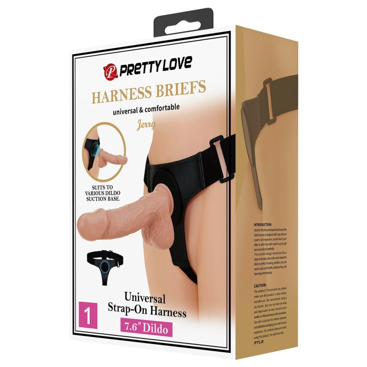Uprząż Strap-On Pretty Love Jerry Uniwersalna, Elastyczna, Dyskretna