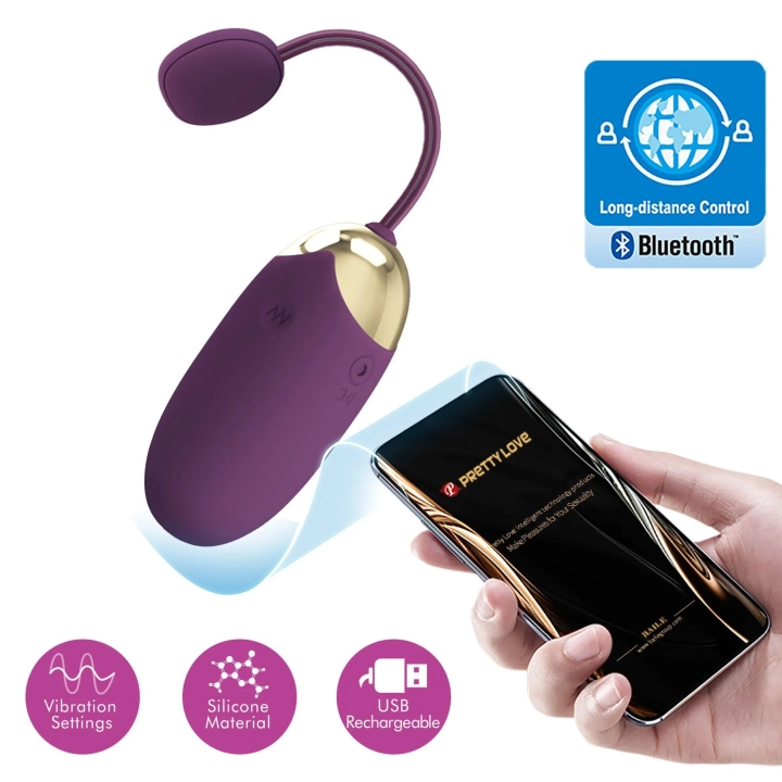 Egg Wibracyjny PRETTY LOVE - Silikonowy, Zdalnie Sterowany, 12 Funkcji Wibracji