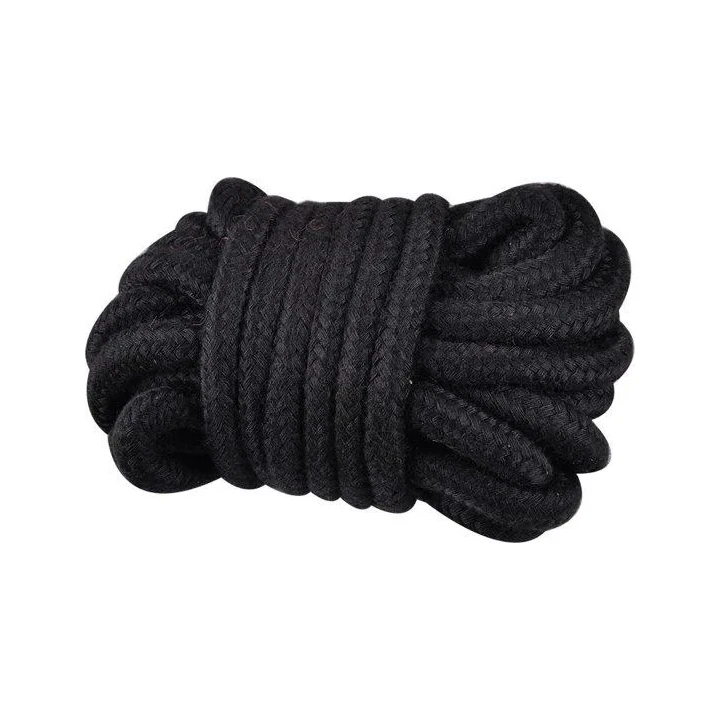 Sznur BDSM Power Escorts BR96 - 5 metrów, miękki, czarny, idealny do bondage