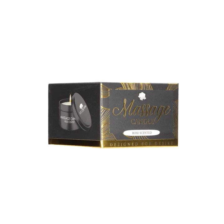 Świeca do masażu - Le Désir, zapach różany, 4,5 cm, intymna atmosfera